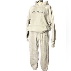COMFRT Cream Hoodie and Sweatpants Set